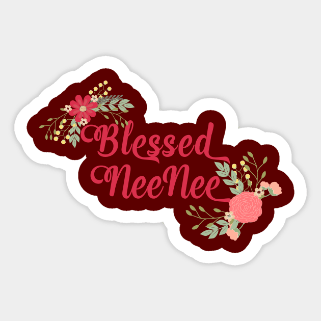 Blessed NeeNee Floral Christian Grandma Gift Sticker by g14u